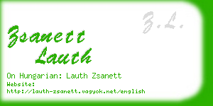 zsanett lauth business card